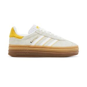 Adidas Gazelle Bold Shoes NWT size 7 Ivory / Cloud White / Bold Gold